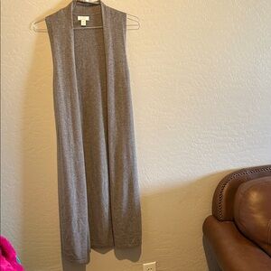 St. Tropez Charcoal Open Front Vest